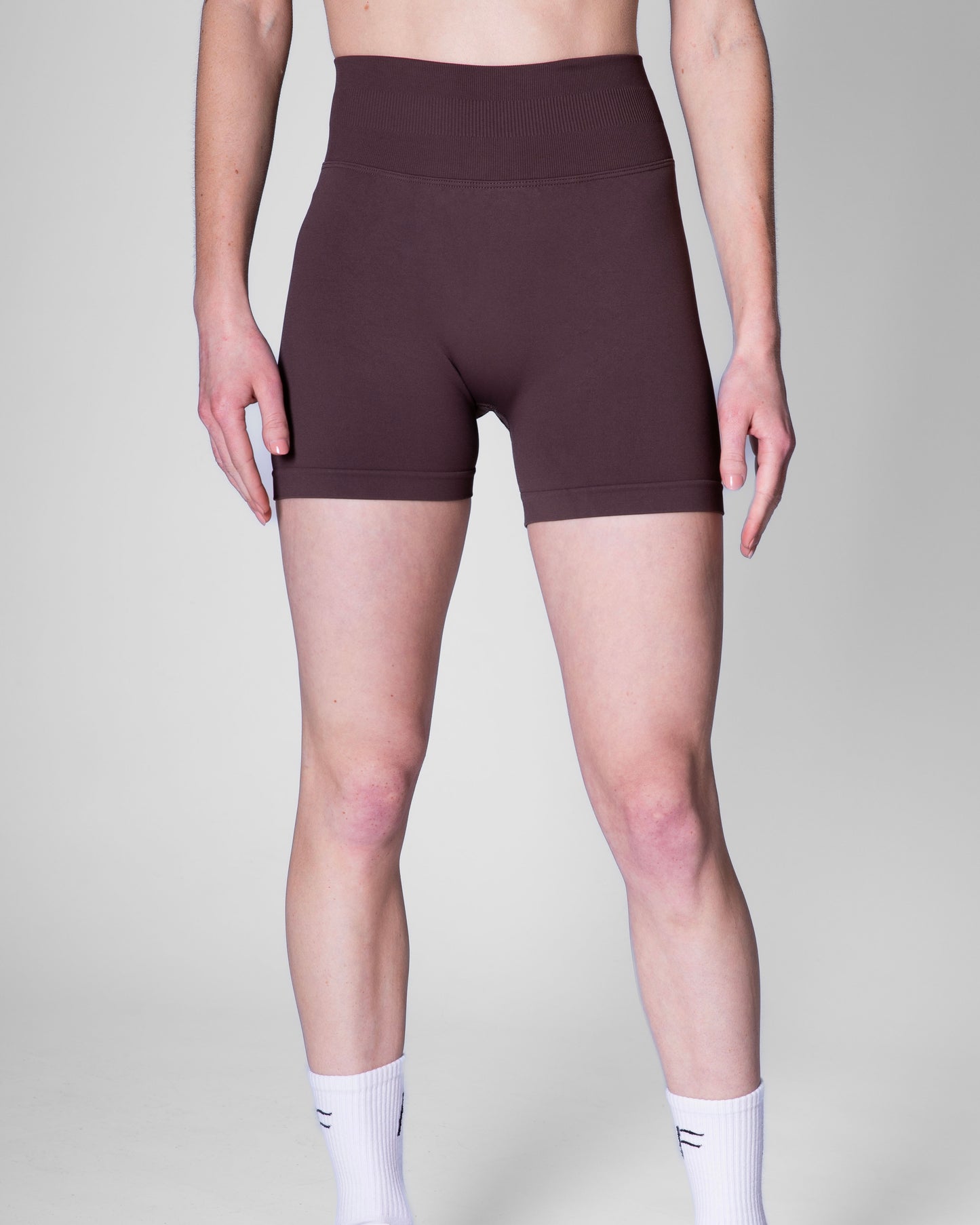 Sport Short voor dames, dark brown, bruin, squat-proof sportkleding, Fanatique Sportswear