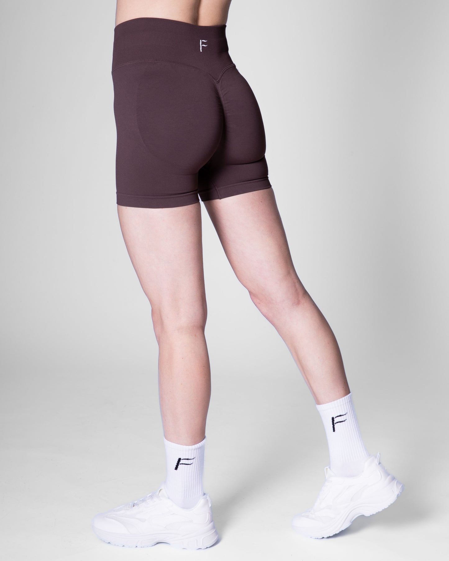 Sport Short voor dames, dark brown, bruin, squat-proof sportkleding, Fanatique Sportswear