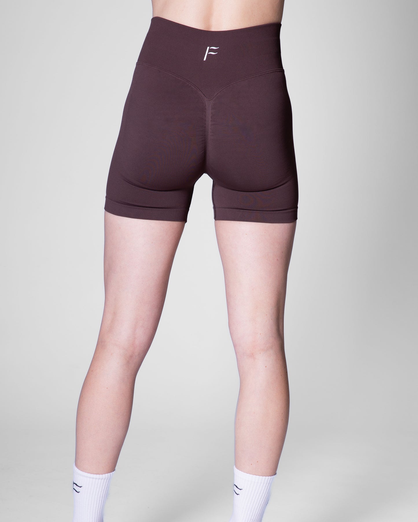 Sport Short voor dames, dark brown, bruin, squat-proof sportkleding, Fanatique Sportswear