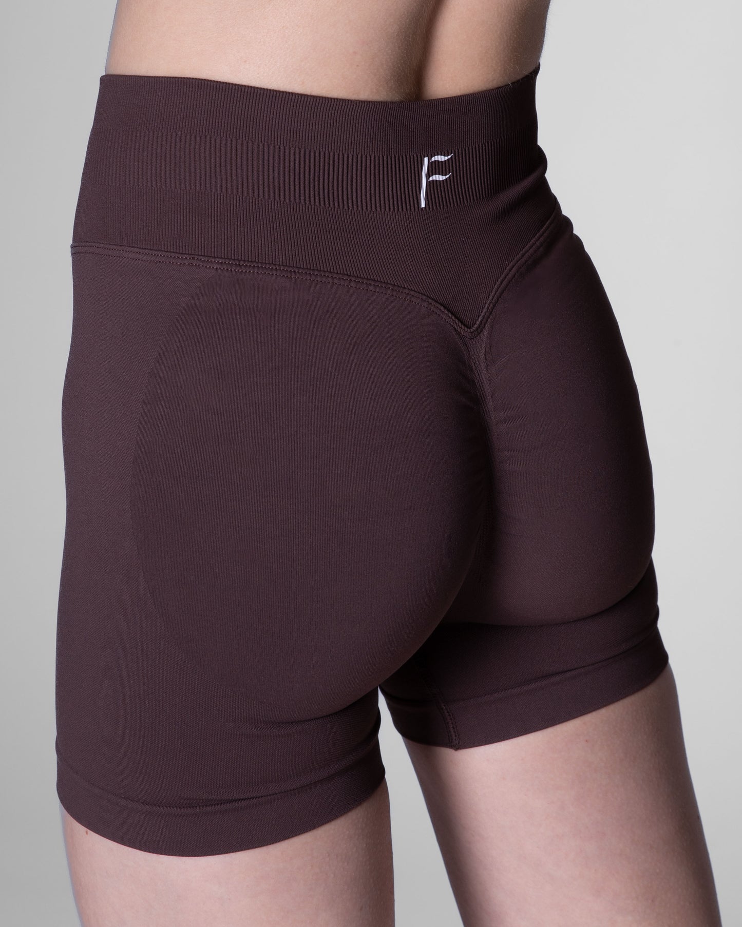 Sport Short voor dames, dark brown, bruin, squat-proof sportkleding, Fanatique Sportswear