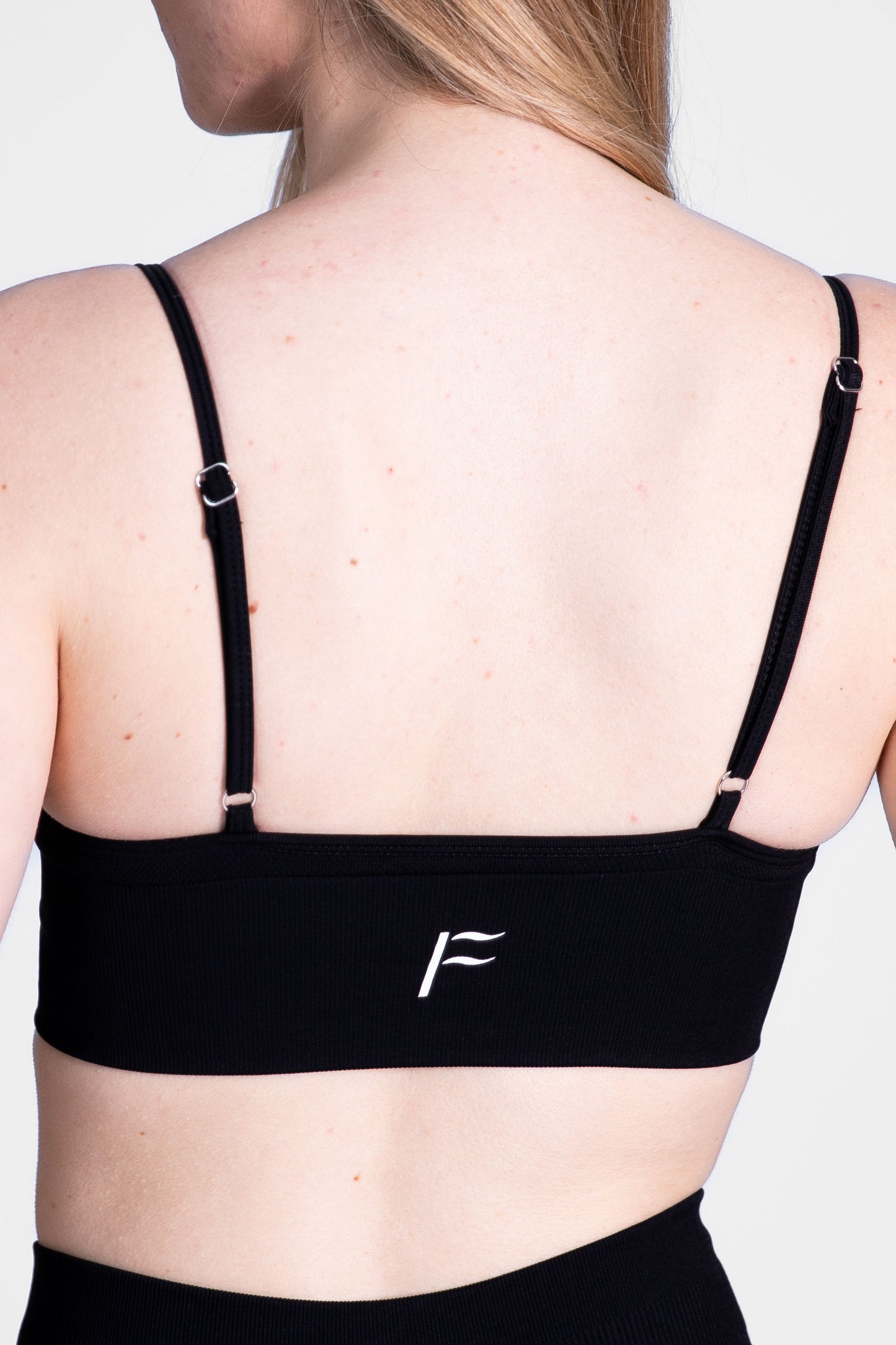 Sport bh voor dames, black, zwart, ondersteunende sportkleding, Fanatique Sportswear