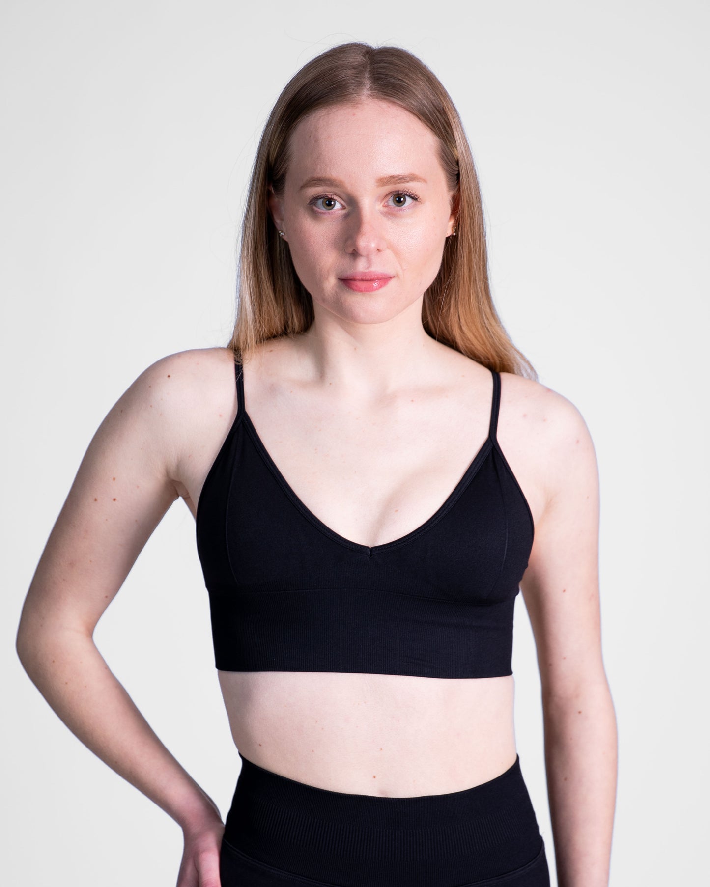 Sport bh voor dames, black, zwart, ondersteunende sportkleding, Fanatique Sportswear
