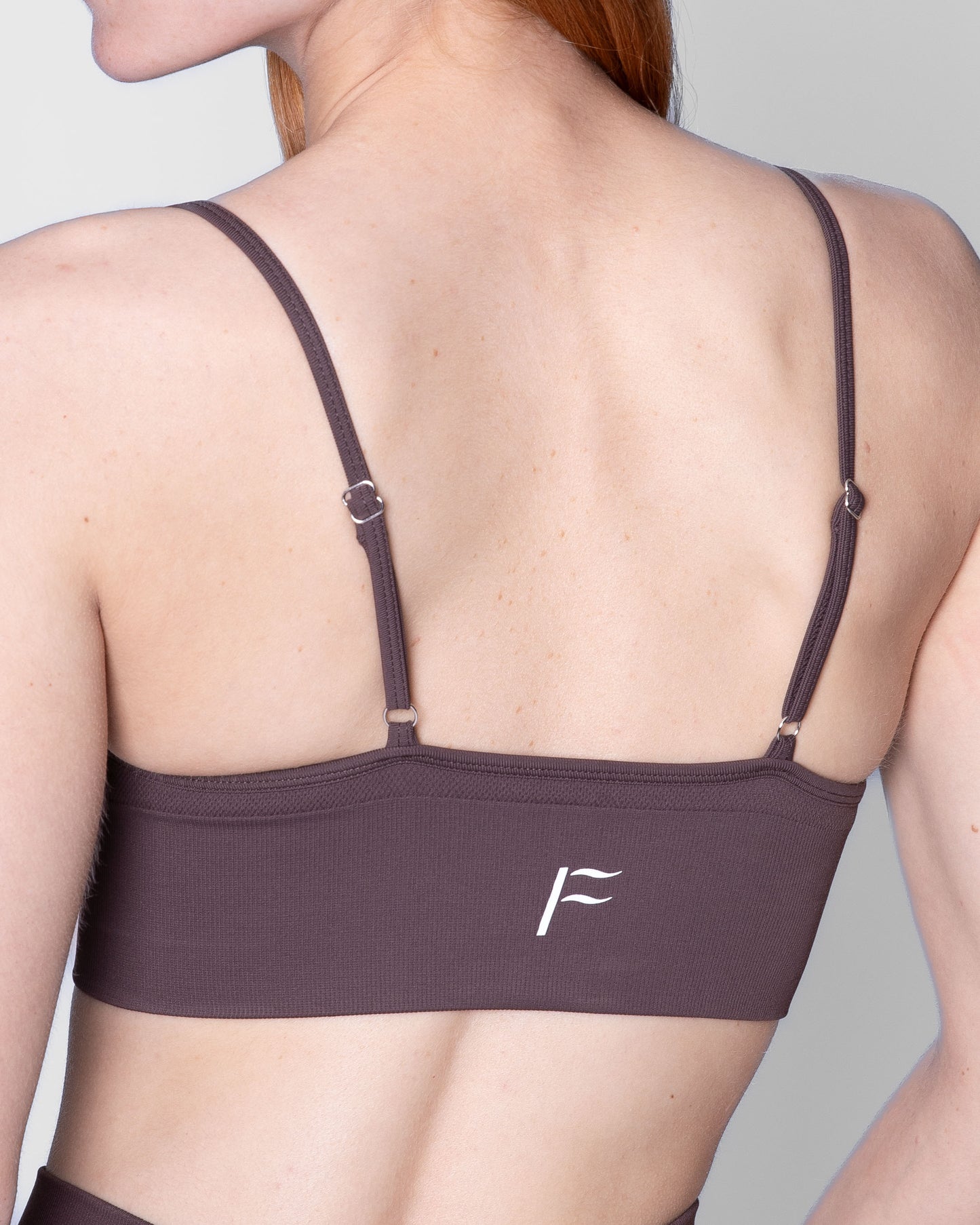 Sport bh voor dames, dark brown, bruin, ondersteunende sportkleding, Fanatique Sportswear