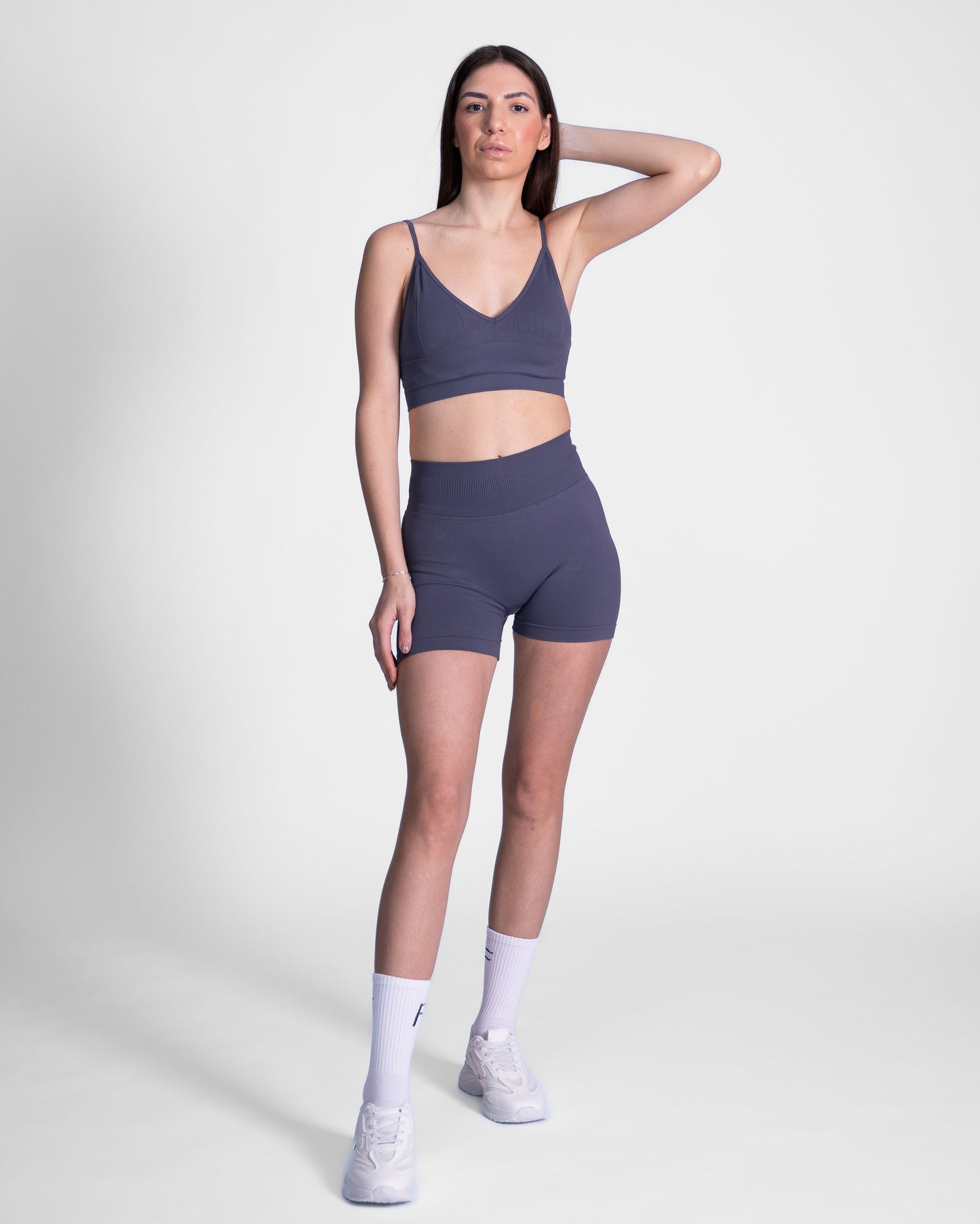 Sport bh voor dames, dark gray, ondersteunende sportkleding, Fanatique Sportswear
