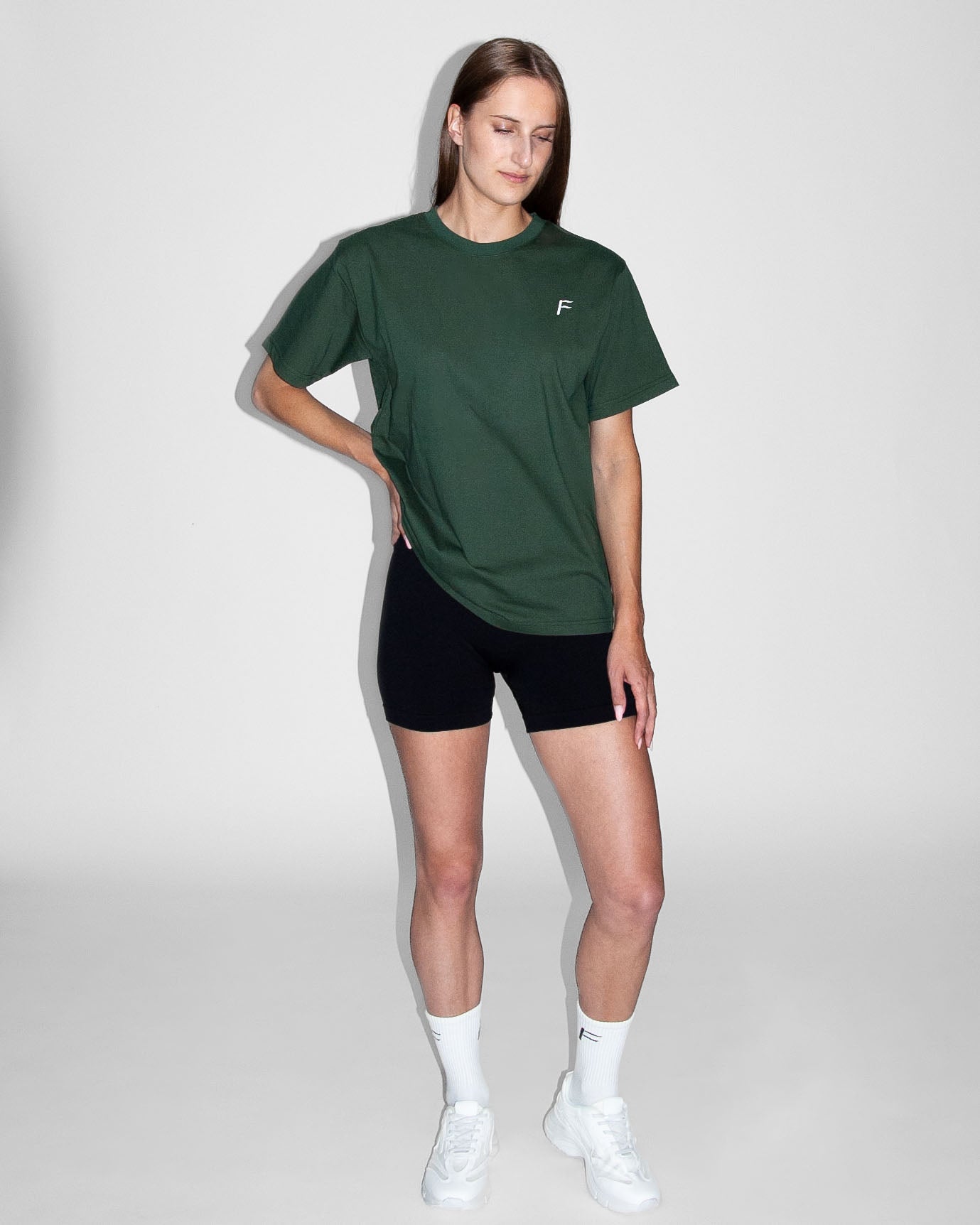 Fanatique Sportswear oversized unisex sport shirt donkergroen dames en heren sport shirt