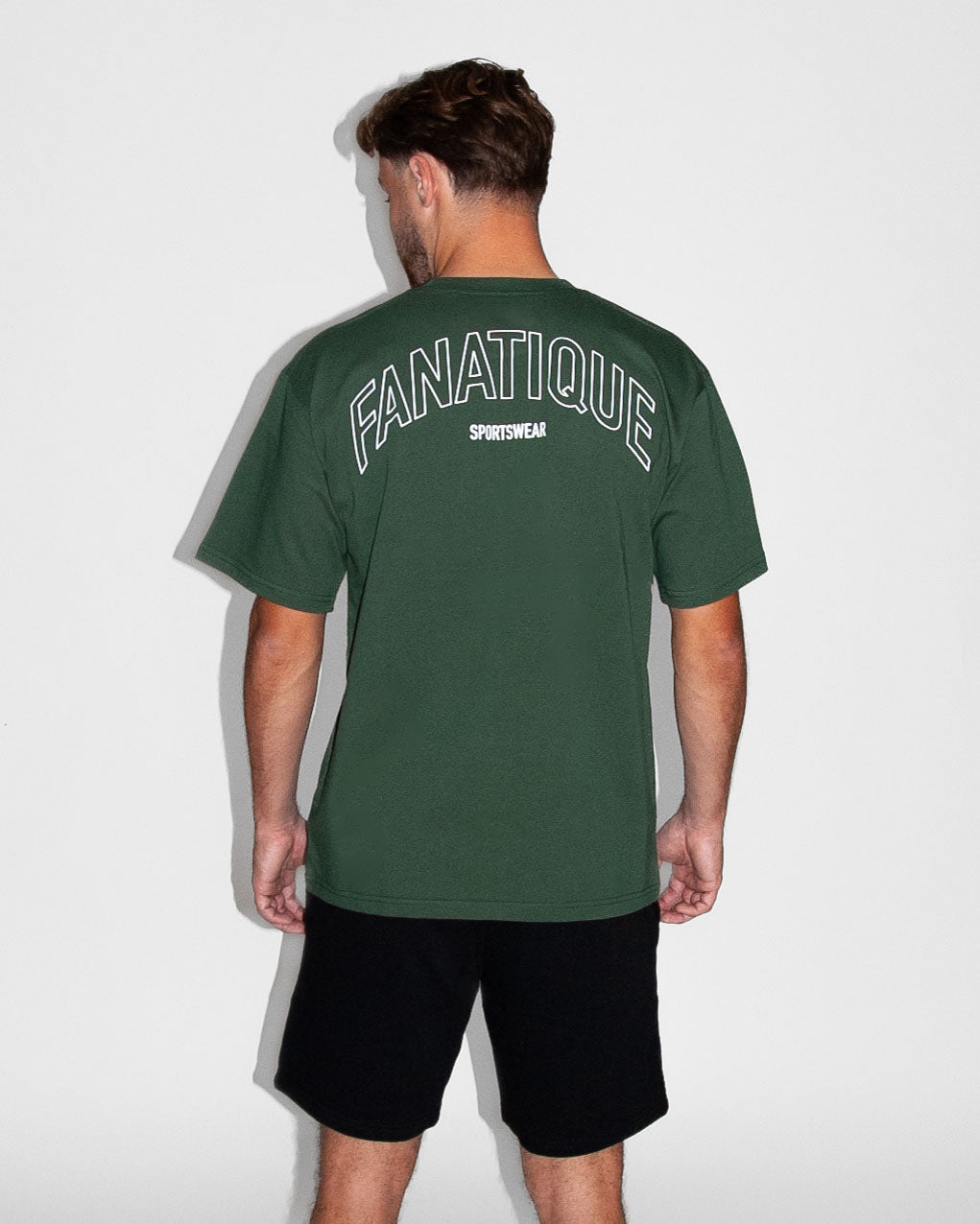 Fanatique Sportswear oversized unisex sport shirt donkergroen heren sport shirt