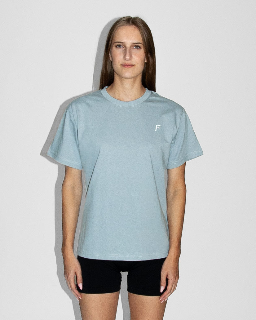 Fanatique Sportswear oversized unisex sport shirt lichtblauw katoenen sport shirt