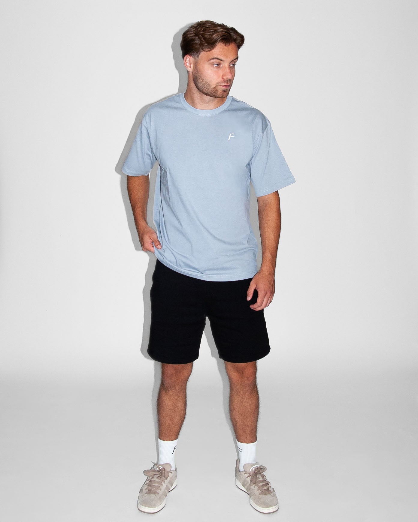 Fanatique Sportswear oversized unisex sport shirt lichtblauw sport shirt heren