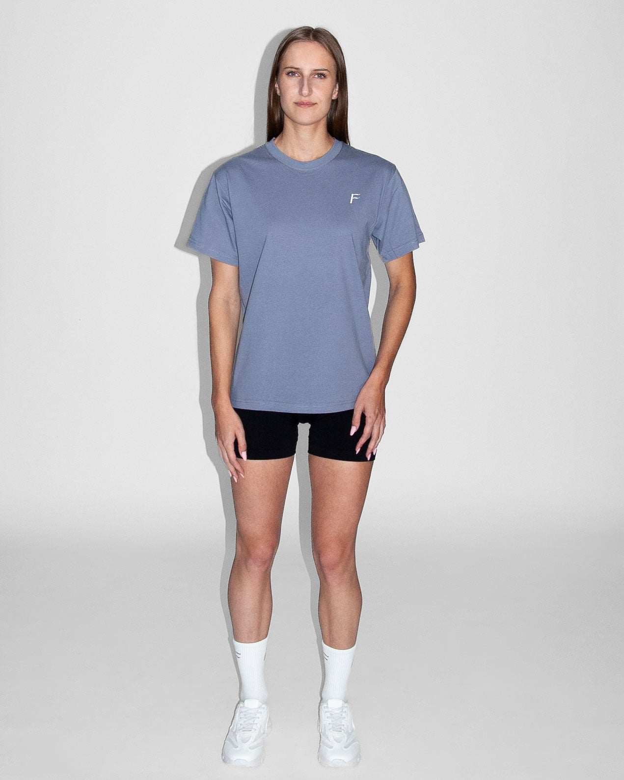 Fanatique Sportswear oversized unisex sport shirt mid blauw dames sport shirt