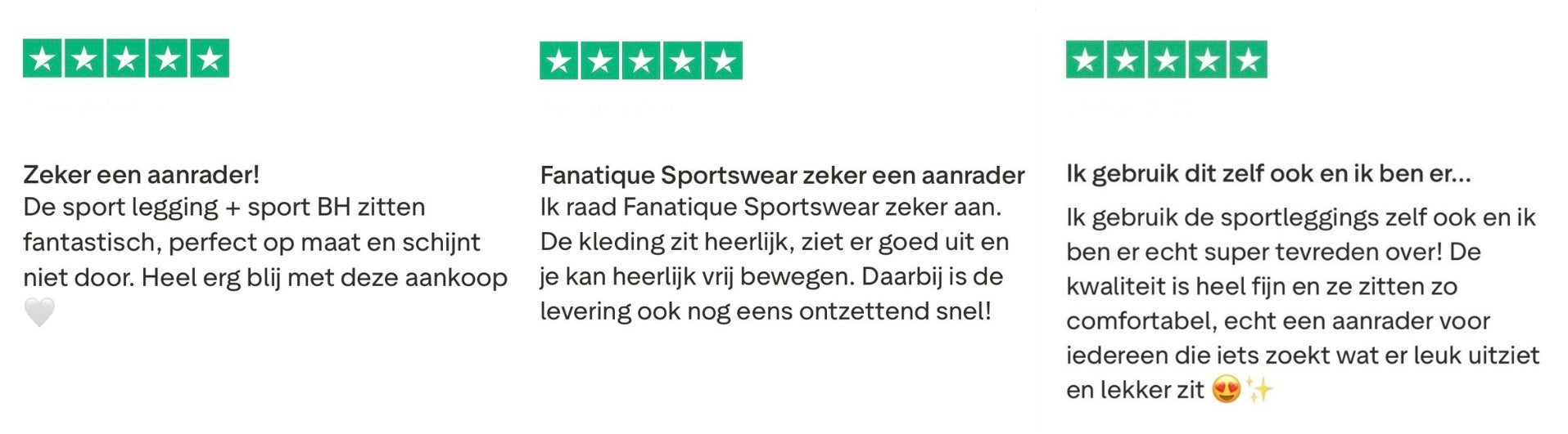 Fanatique Sportswear reviews klant reviews