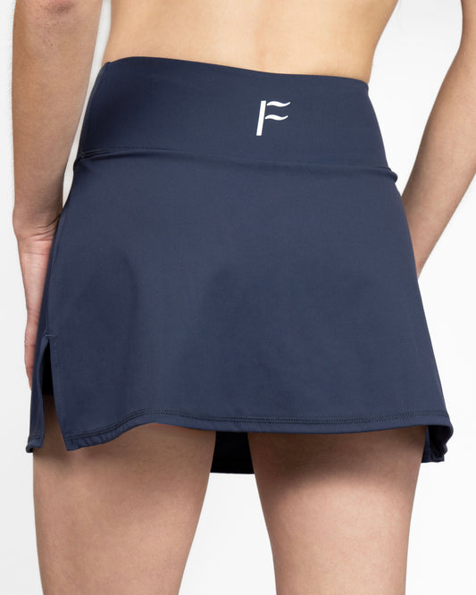 Sport Rok met broekje voor dames tennis padel, navy, donkerblauw, blauw, squat-proof sportkleding, Fanatique Sportswear