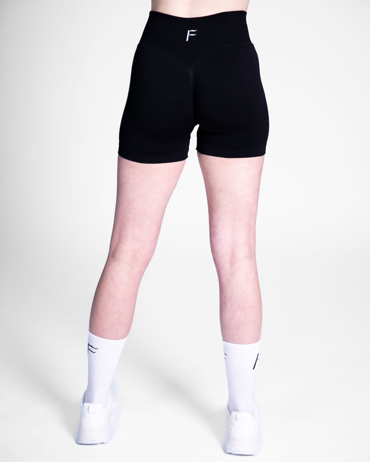 Sport Short voor dames, black, zwart, squat-proof sportkleding, Fanatique Sportswear