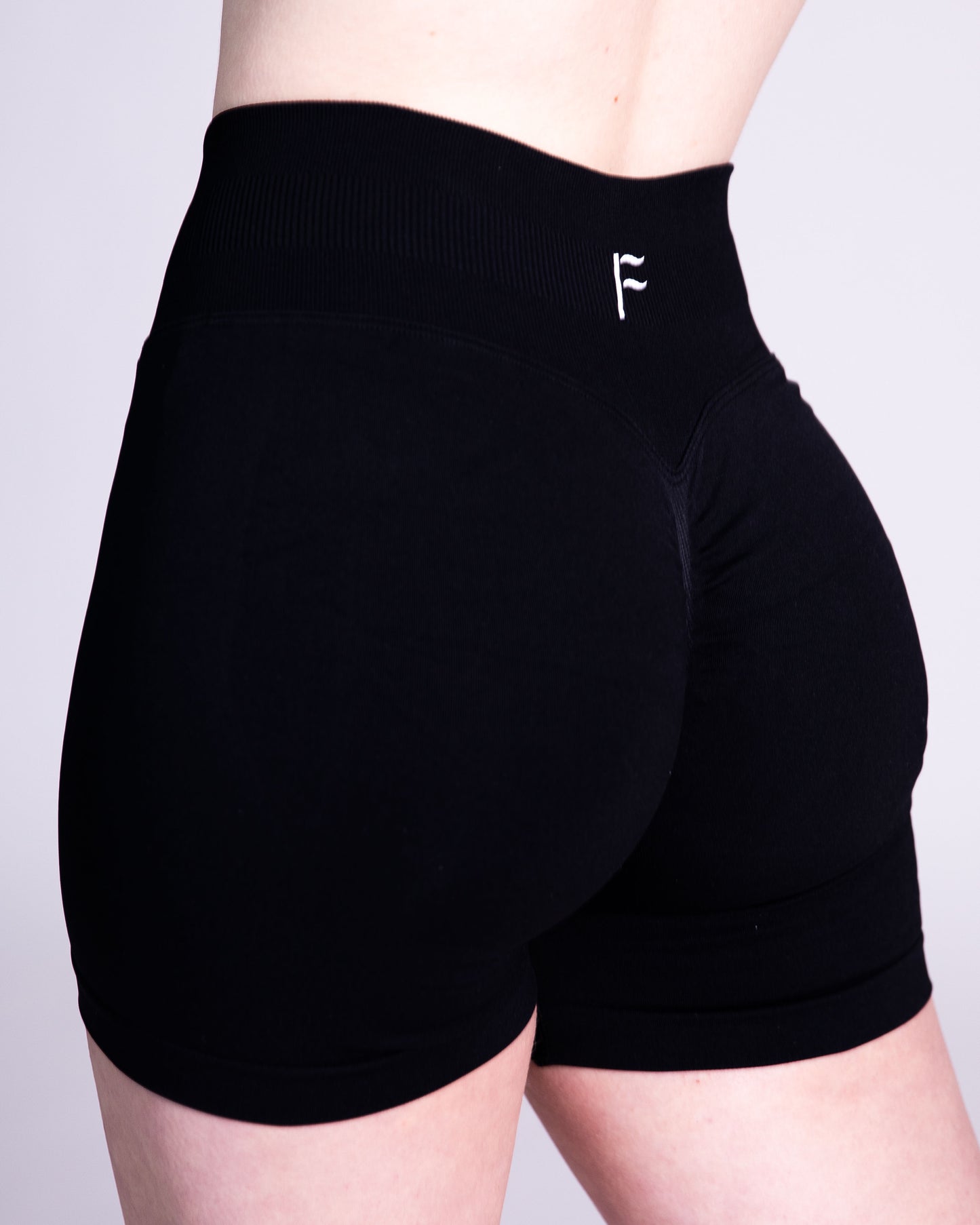Sport Short voor dames, black, zwart, squat-proof sportkleding, Fanatique Sportswear