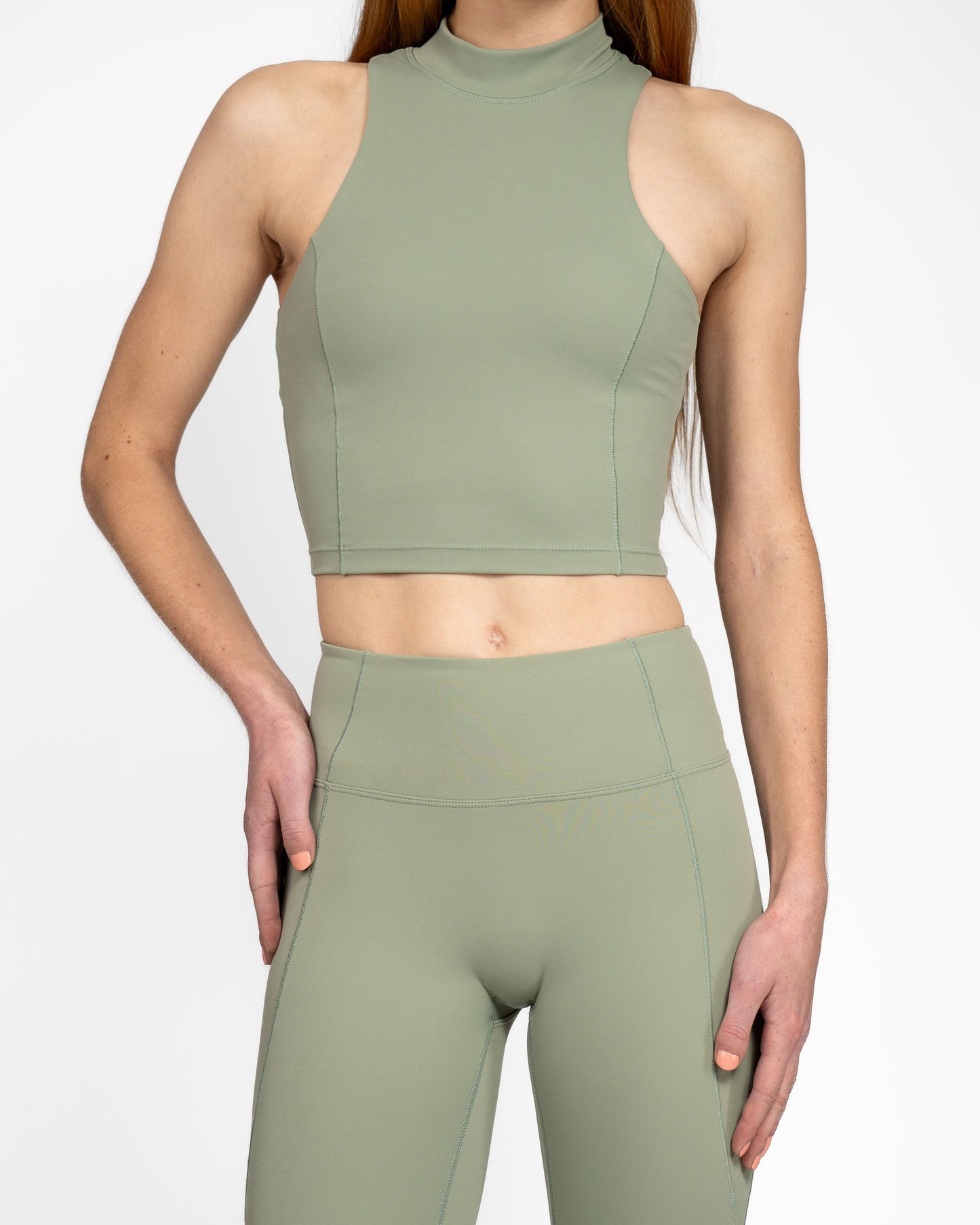 Sport crop top voor dames, pastel green, lichtgroen, groen, ondersteunende sportkleding, Fanatique Sportswear