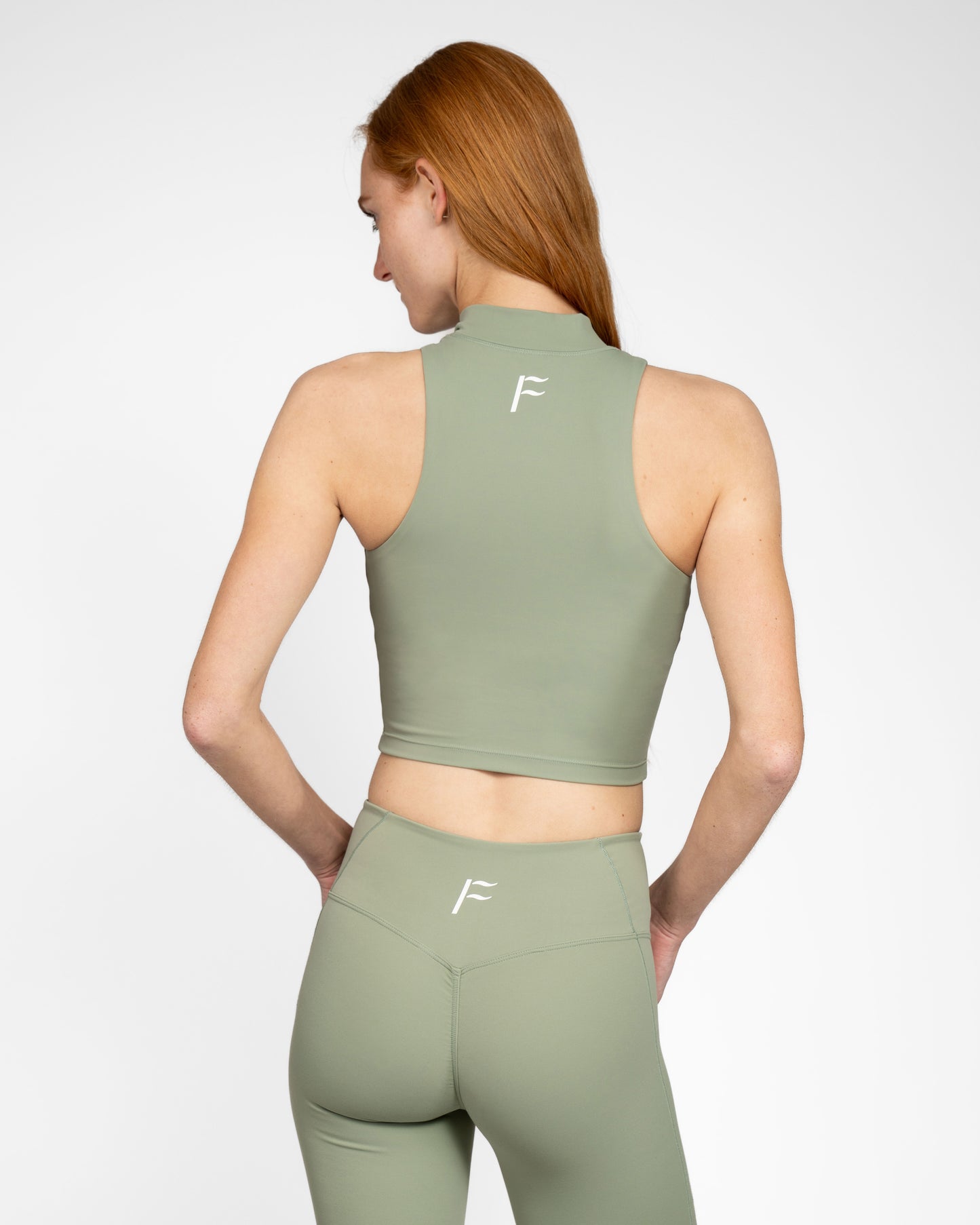 Sport crop top voor dames, pastel green, lichtgroen, groen, ondersteunende sportkleding, Fanatique Sportswear