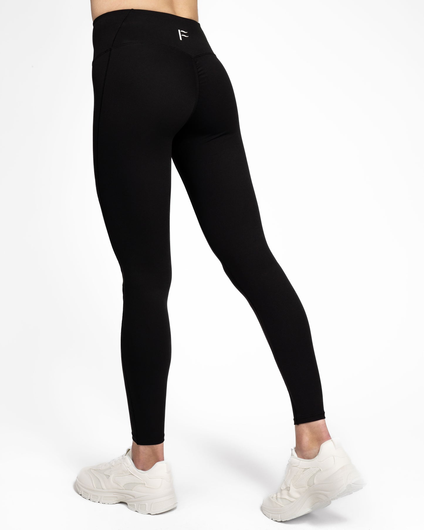 Sportlegging voor dames, black, zwart, squat-proof sportkleding, Fanatique Sportswear dames sportlegging mid waist