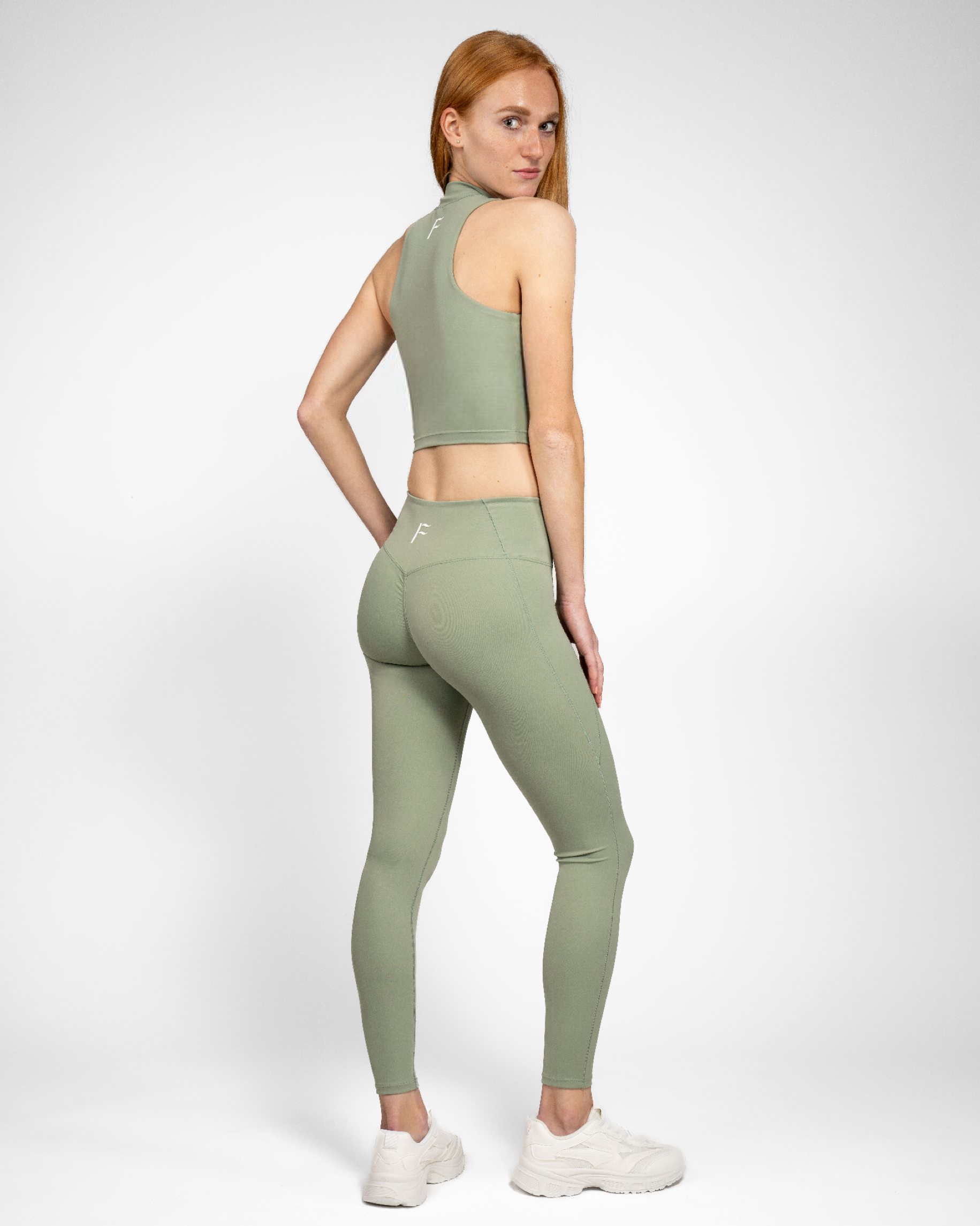 Sportlegging voor dames, pastel green, lichtgroen, groen, squat-proof sportkleding, Fanatique Sportswear