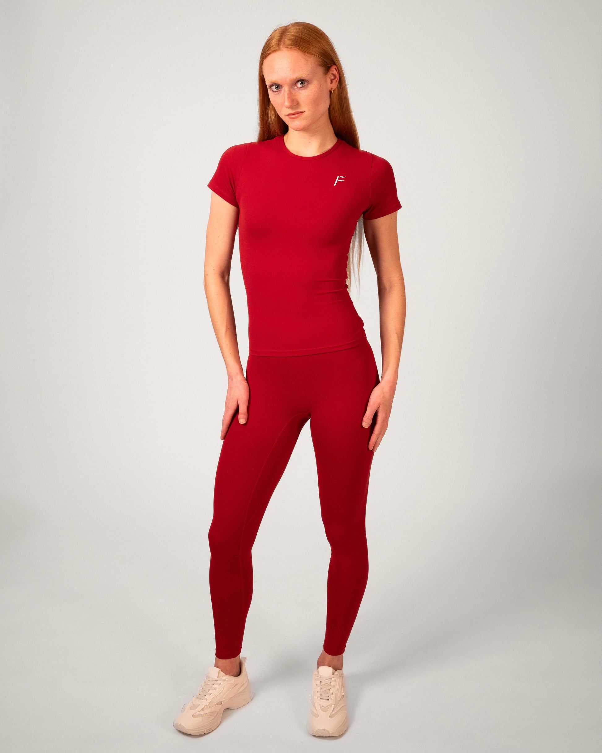squatproof sportlegging dames rood, rode sportlegging dames, Fanatique Sportswear sportlegging